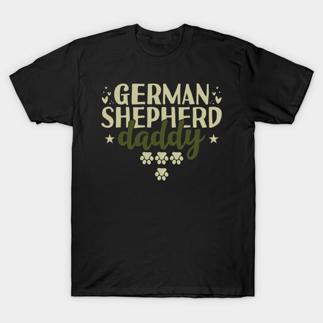 German Shepherd Daddy T-Shirt by Tesszero